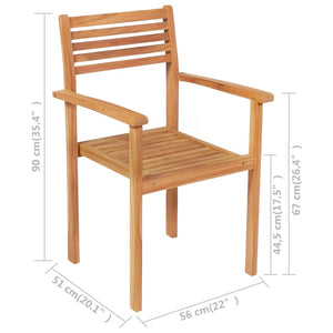 vidaXL 7-Piece Garden Dining Set Solid Teak Wood