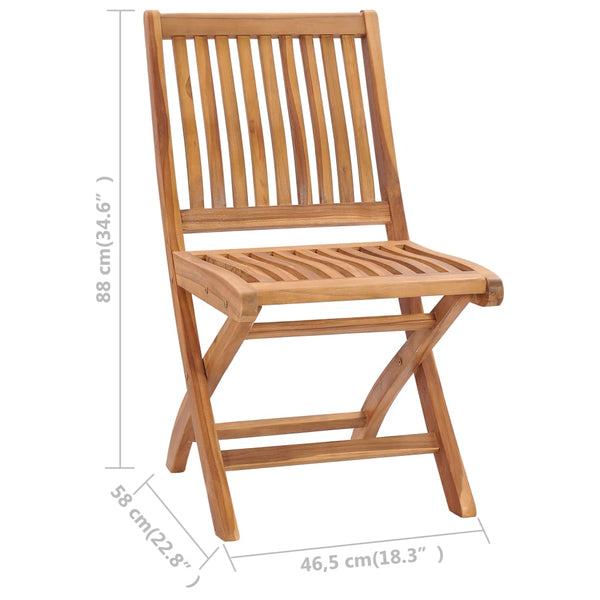 vidaXL 5-piece Garden Dining Set Solid Teak Wood