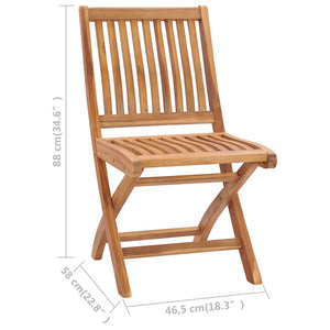 vidaXL 9-piece Outdoor Dining Set Solid Teak Wood
