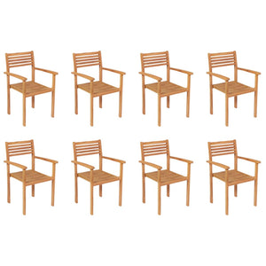 vidaXL 9-piece Outdoor Dining Set Solid Teak Wood