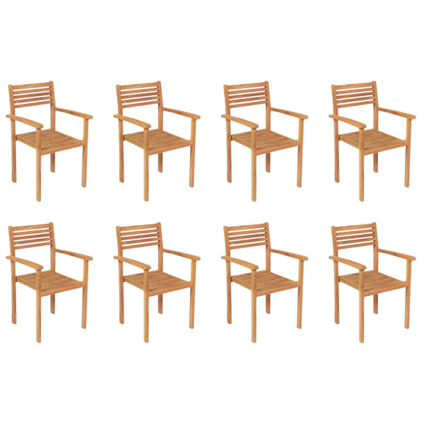 vidaXL 9-piece Outdoor Dining Set Solid Teak Wood