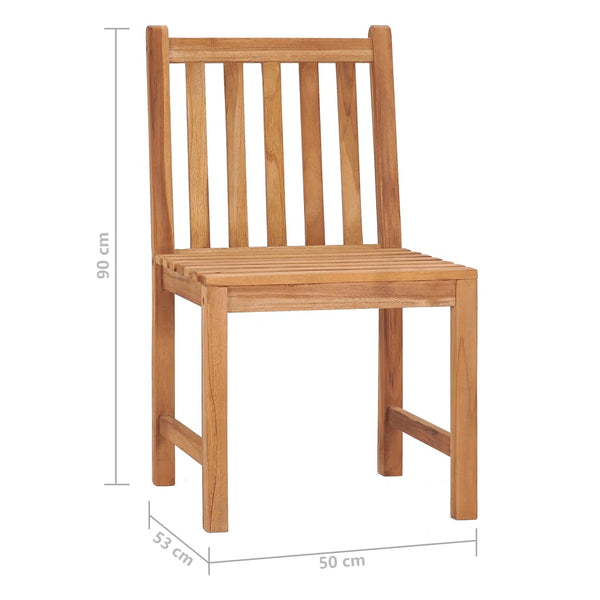 vidaXL 3-Piece Garden Dining Set 80 x 80 cm Solid Teak Wood