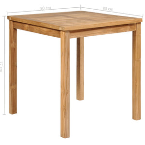 vidaXL 3-Piece Garden Dining Set 80 x 80 cm Solid Teak Wood