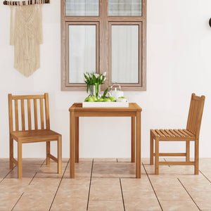 vidaXL 3-Piece Garden Dining Set 80 x 80 cm Solid Teak Wood
