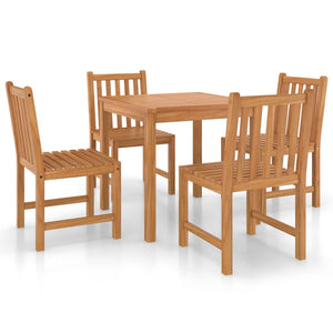 vidaXL 5-piece Garden Dining Set 80x80 cm Solid Teak Wood