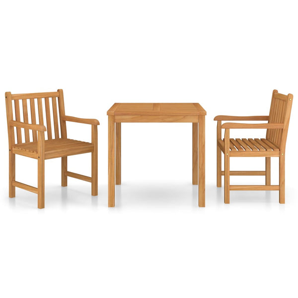 vidaXL 3-Piece Garden Dining Set 80 x 80 cm Solid Teak Wood