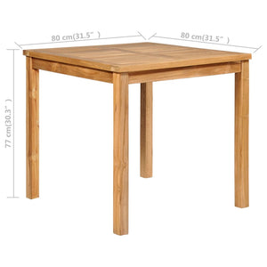 vidaXL 3-Piece Garden Dining Set 80 x 80 cm Solid Teak Wood