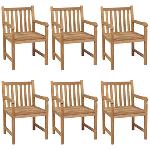 vidaXL 7-Piece Garden Dining Set 140 x 80 cm Solid Teak Wood