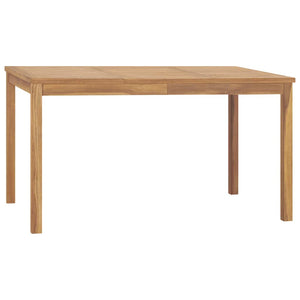 vidaXL 7-Piece Garden Dining Set 140 x 80 cm Solid Teak Wood