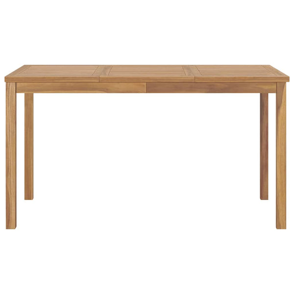 vidaXL 7-Piece Garden Dining Set 140 x 80 cm Solid Teak Wood