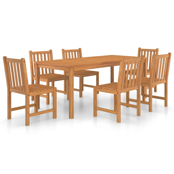 vidaXL 7-Piece Garden Dining Set 180 x 90 cm Solid Teak Wood