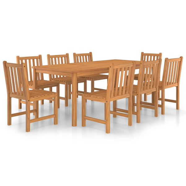 vidaXL 9-piece Garden Dining Set 200 x 100 cm Solid Teak Wood