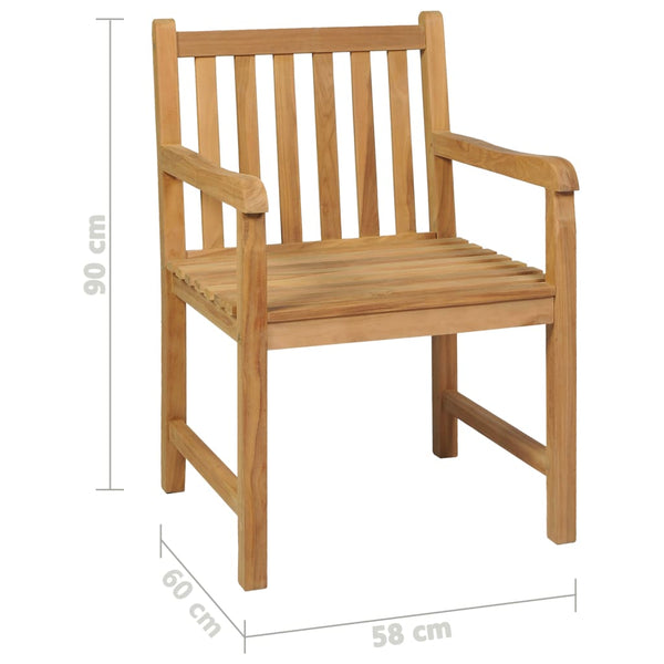 vidaXL 7-Piece Garden Dining Set 200 x 100 cm Solid Teak Wood