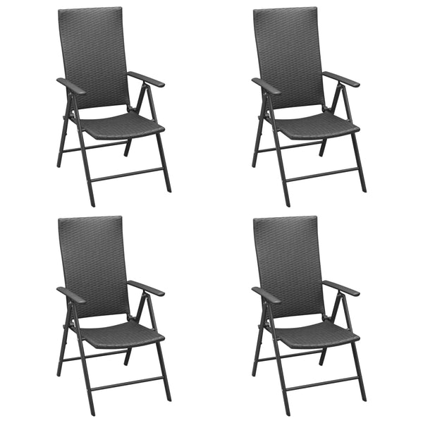 vidaXL 5-piece Outdoor Dining Set Black