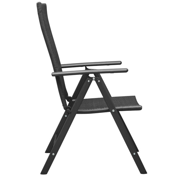 vidaXL 5-piece Outdoor Dining Set Black