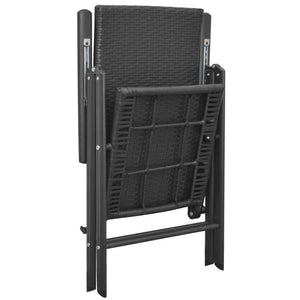 vidaXL 5-piece Outdoor Dining Set Black