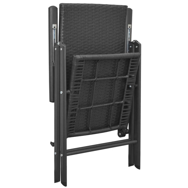 vidaXL 5-piece Outdoor Dining Set Black