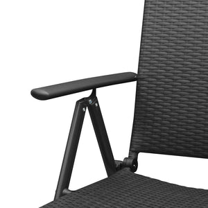 vidaXL 5-piece Outdoor Dining Set Black