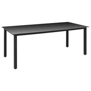 vidaXL 7-Piece Outdoor Dining Set Black