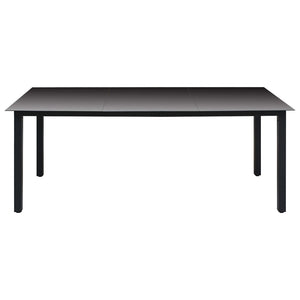 vidaXL 7-Piece Outdoor Dining Set Black