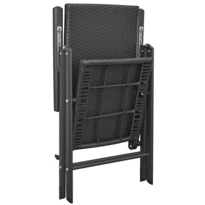 vidaXL 7-Piece Outdoor Dining Set Black