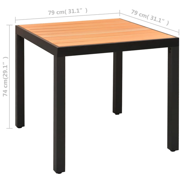 vidaXL 3-Piece Outdoor Dining Set Black and Brown