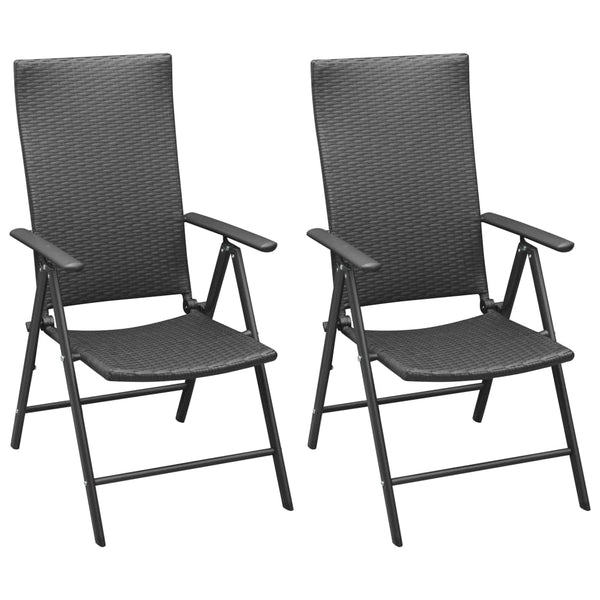vidaXL 3-Piece Outdoor Dining Set Black