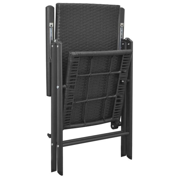 vidaXL 9-piece Garden Dining Set Black