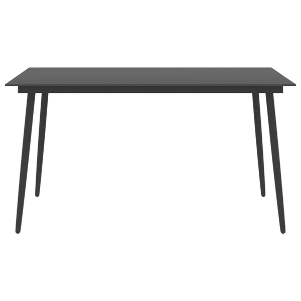 vidaXL 7-Piece Outdoor Dining Set Black