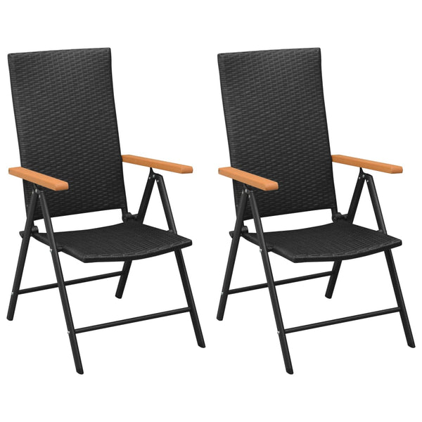 vidaXL 3-Piece Outdoor Dining Set Black and Brown