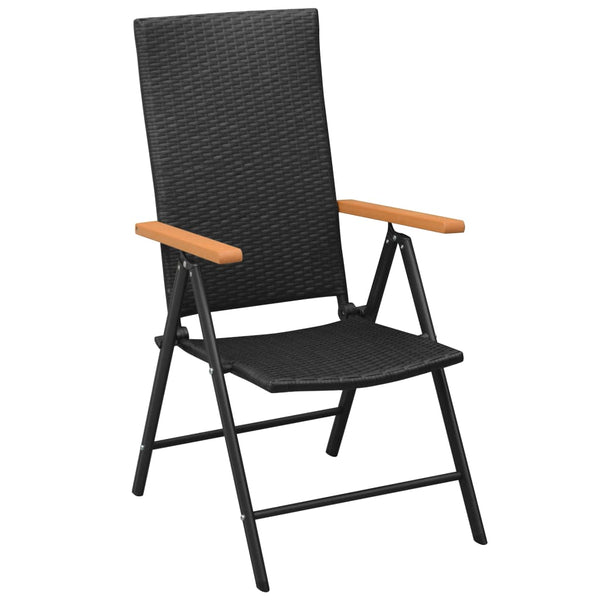 vidaXL 3-Piece Outdoor Dining Set Black and Brown