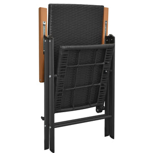 vidaXL 3-Piece Outdoor Dining Set Black and Brown