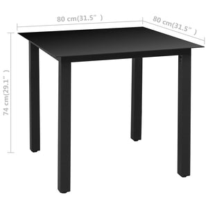 vidaXL 5-Piece Garden Dining Set Black and Brown