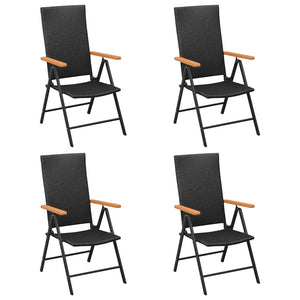 vidaXL 5-Piece Garden Dining Set Black and Brown