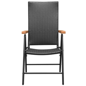vidaXL 7-Piece Garden Dining Set Black and Brown