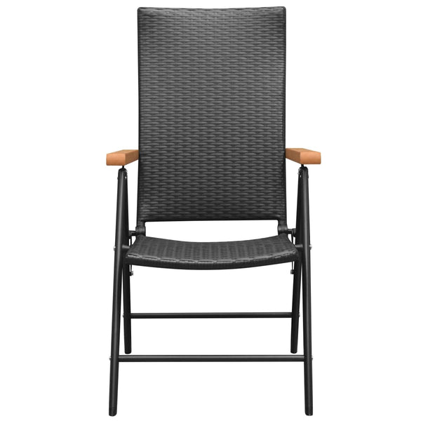 vidaXL 3-Piece Outdoor Dining Set Black and Brown
