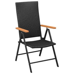 vidaXL 9-piece Outdoor Dining Set Black and Brown
