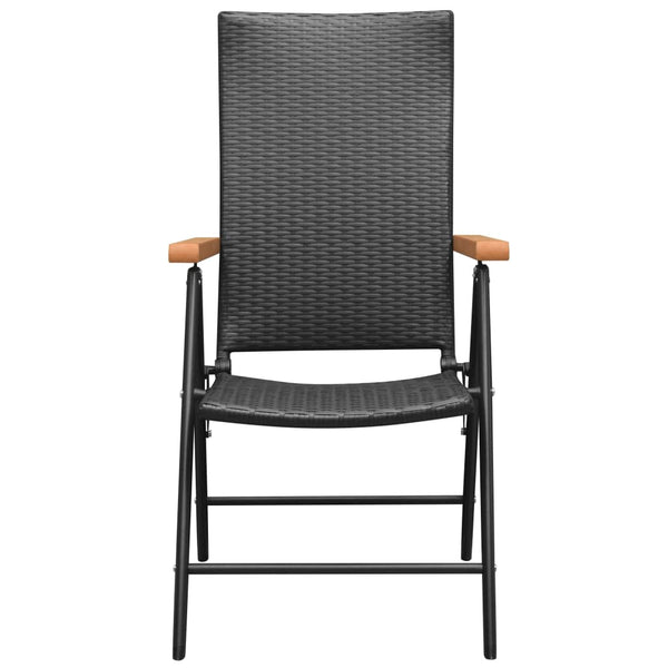 vidaXL 9-piece Outdoor Dining Set Black and Brown