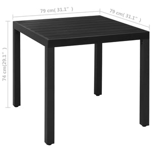 vidaXL 3-Piece Outdoor Dining Set Black and Brown