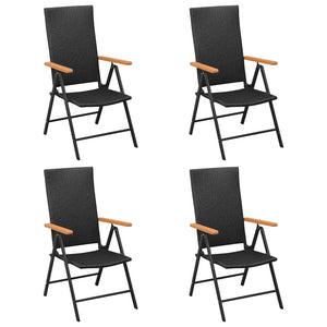 vidaXL 5-Piece Garden Dining Set Black and Brown