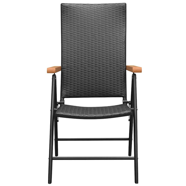 vidaXL 3-Piece Outdoor Dining Set Black and Brown