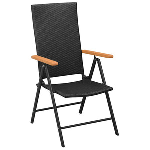 vidaXL 3-Piece Outdoor Dining Set Black and Brown
