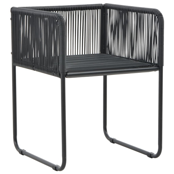 vidaXL 5-Piece Garden Dining Set PVC Rattan Black