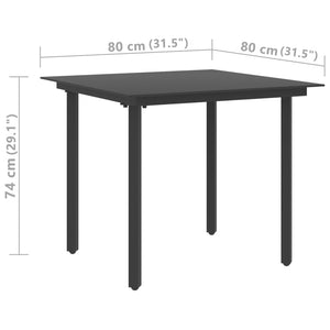 vidaXL 5-Piece Garden Dining Set PVC Rattan Black