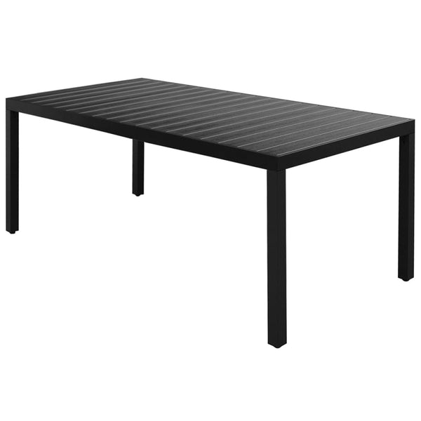 vidaXL 7-Piece Garden Dining Set PVC Rattan Black