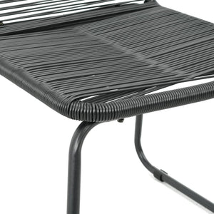 vidaXL 7-Piece Garden Dining Set PVC Rattan Black