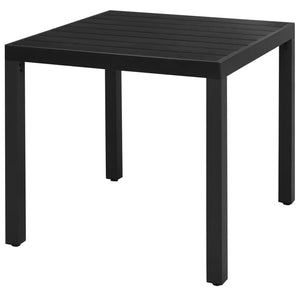 vidaXL 3-Piece Garden Dining Set PVC Rattan Black