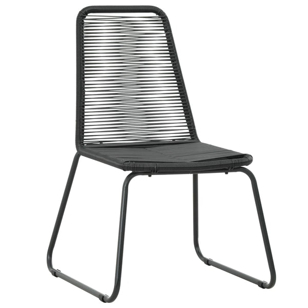 vidaXL 3-Piece Garden Dining Set PVC Rattan Black