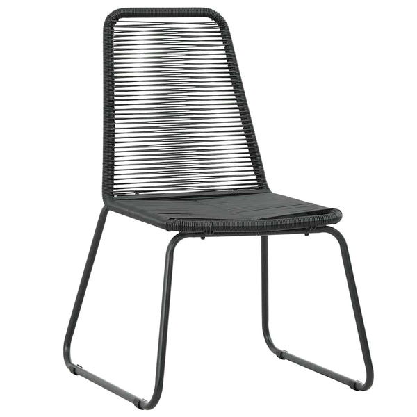 vidaXL 7-Piece Garden Dining Set PVC Rattan Black