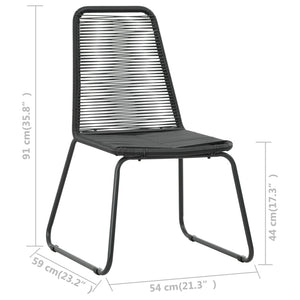 vidaXL 9-piece Garden Dining Set PVC Rattan Black